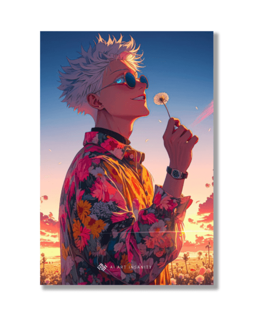 Satoru Gojo Jujutsu Kaisen Metal Poster Wraphub