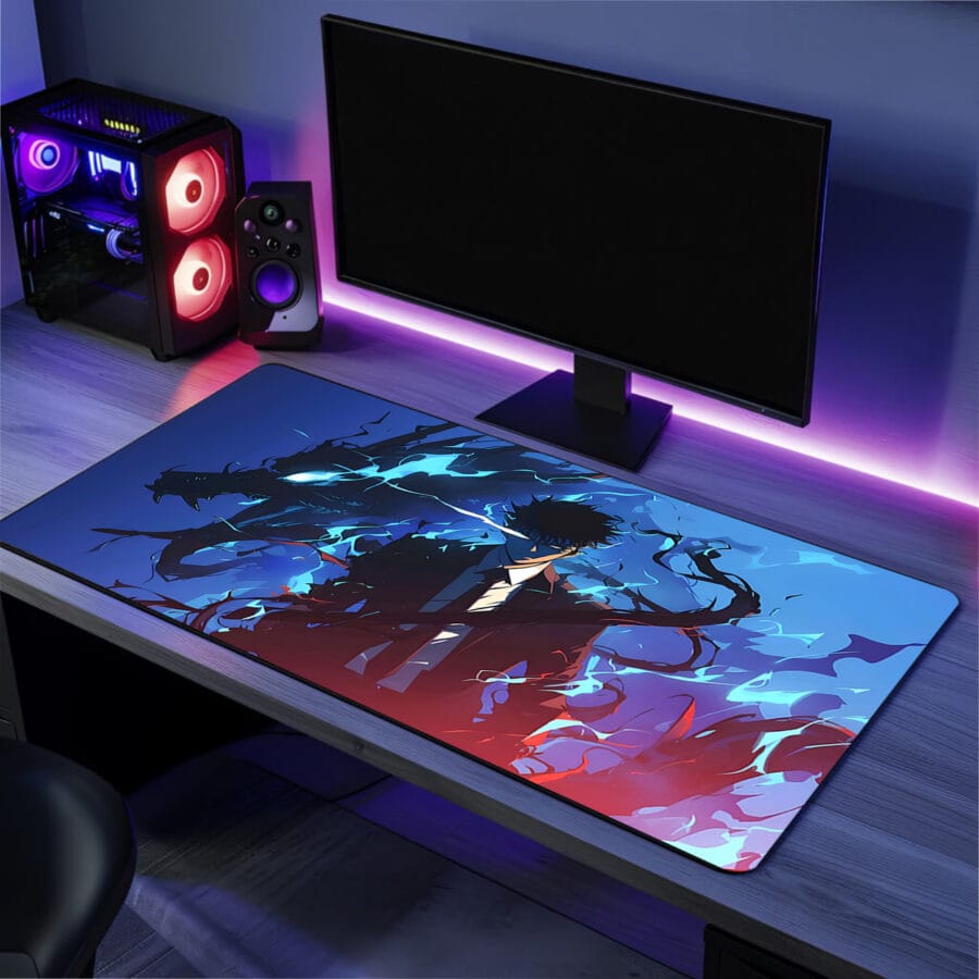 Sung Jin Woo Solo Leveling Desk Mat1