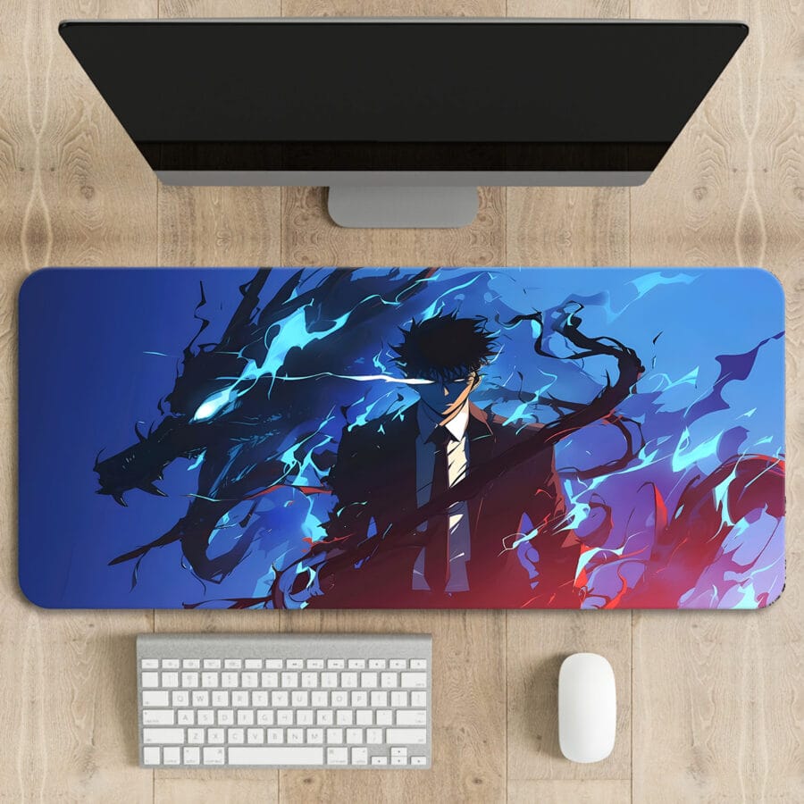 Sung Jin Woo Solo Leveling Desk Mat2
