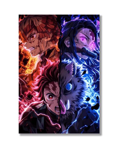 demon slayer metal poster 1